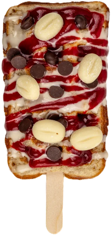 Waffel Himbeertraum am Stiel
