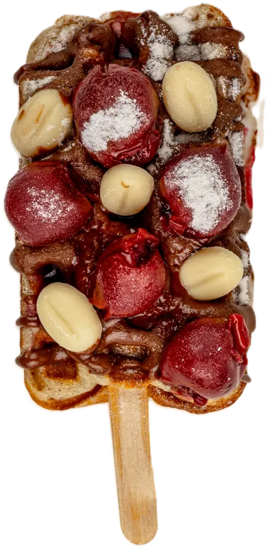 Waffel Schwarzwälder am Stiel